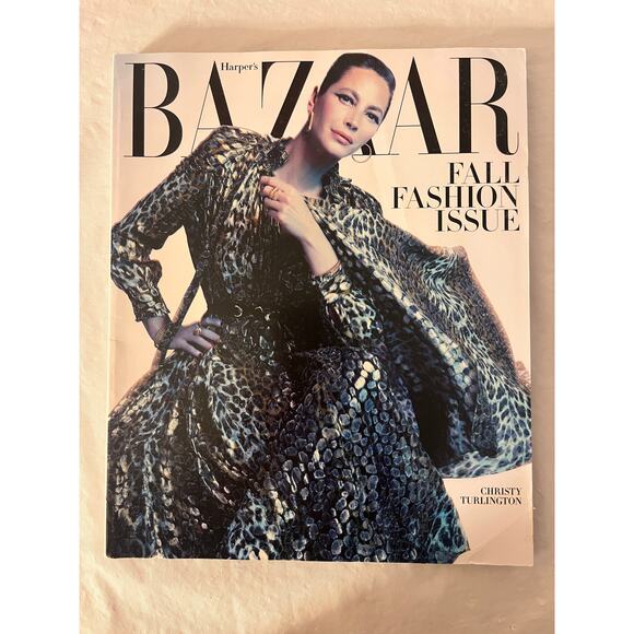 Harper's Bazaar Magazine  - September 2019 - Christy Turlington Cover - - Picture 2 of 8